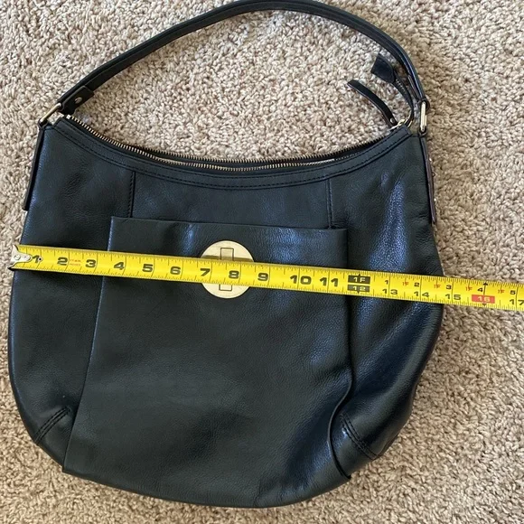 Kate Spade Womenʼs Black Boho Leather Handbag Shoulder Bag/Purse Polka Dot Lined - Picture 13 of 15